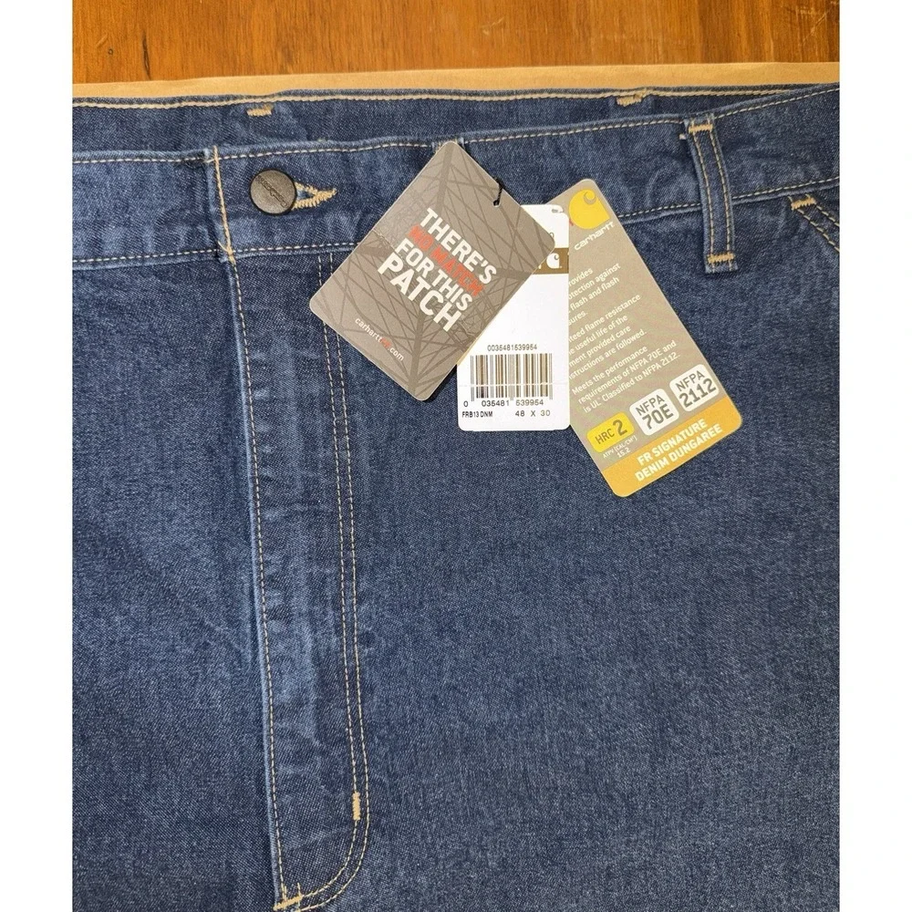 CARHARTT Men's FR Dungaree Jeans Flame Resistant Denim Carpenter Sz 48 x 30 NEW